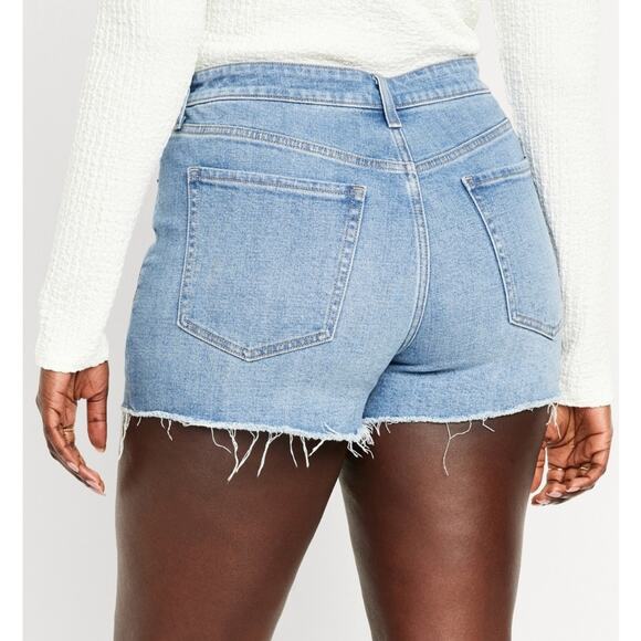 Old Navy OG Straight Light Wash 3" Ins Jean Cut Off Shorts 6 Yuppie Casual NWT‎ - Picture 3 of 8